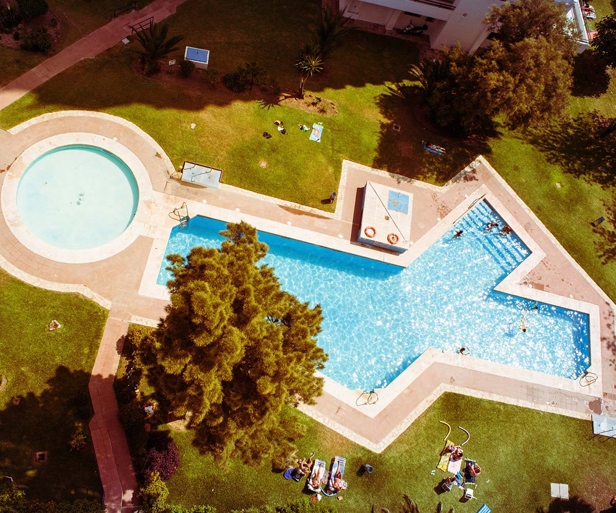 Ariel View of Swimming Pool - Avada Sports Ariel View of Swimming Pool
